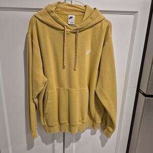 Nike Men's Yellow Hoodie Sweater